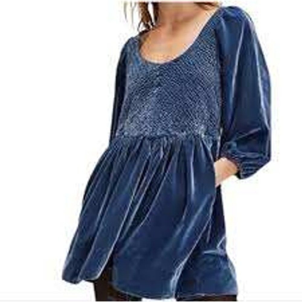 Free People Farrier Velvet Mini Dress